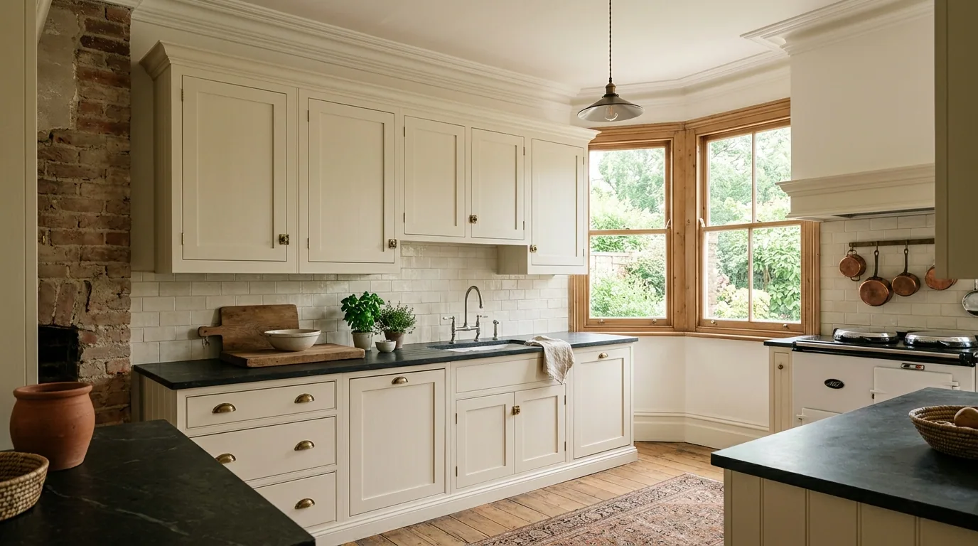 The finished result of professional cabinet painting: the completed work looking clean, correct and — Terre Haute, IN